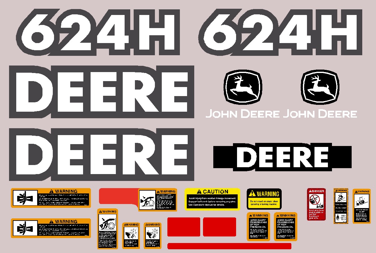 Deere Wheel Loaders 624H Decal Packages