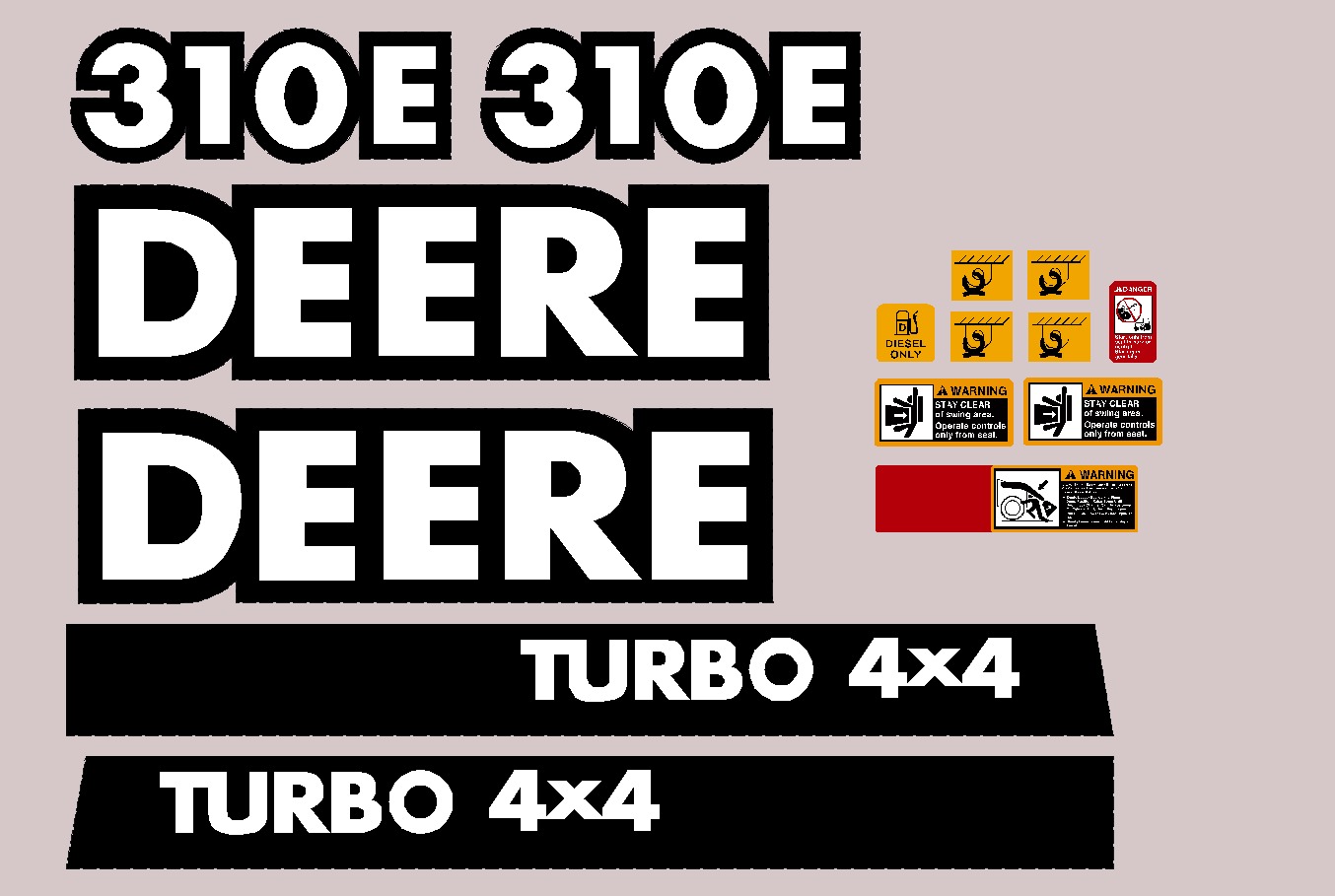 Deere Backhoe Loaders 310E Decal Packages