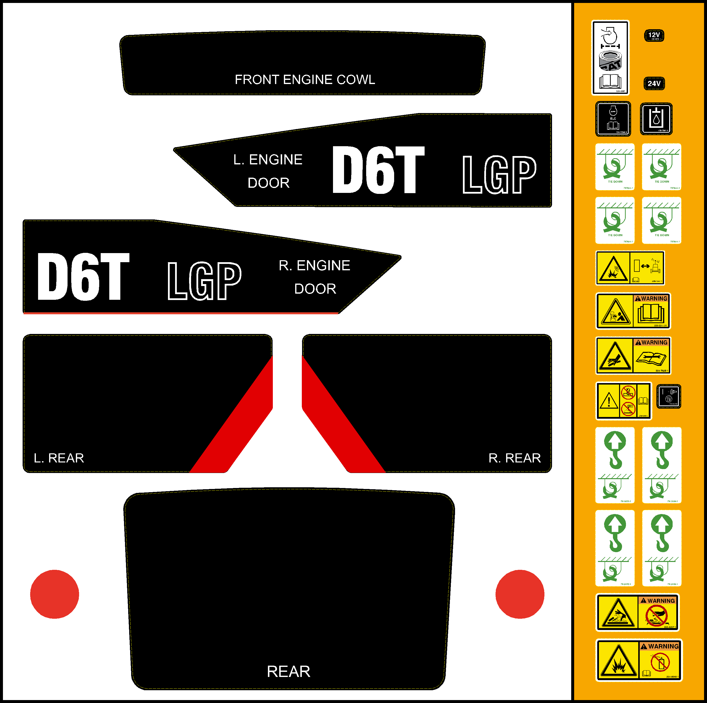 Cat Track Dozers D6T LGP Decal Packages