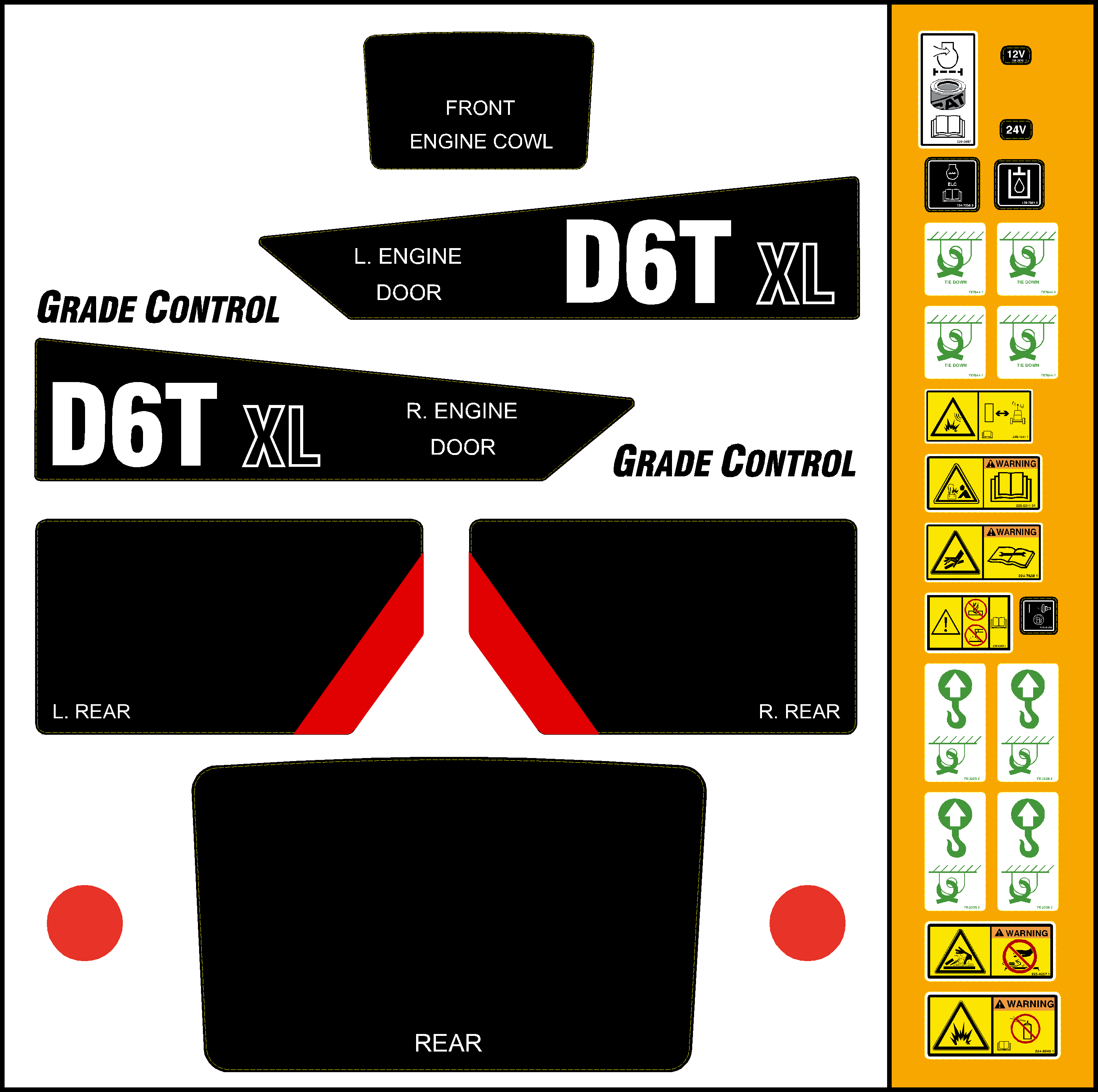 Cat Track Dozers D6T XL Decal Packages