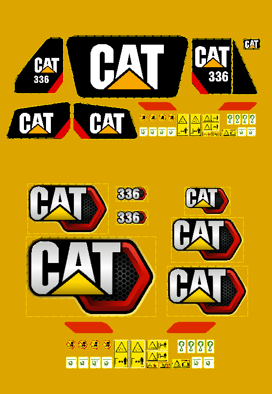 Cat Excavator 336 Decal Packages