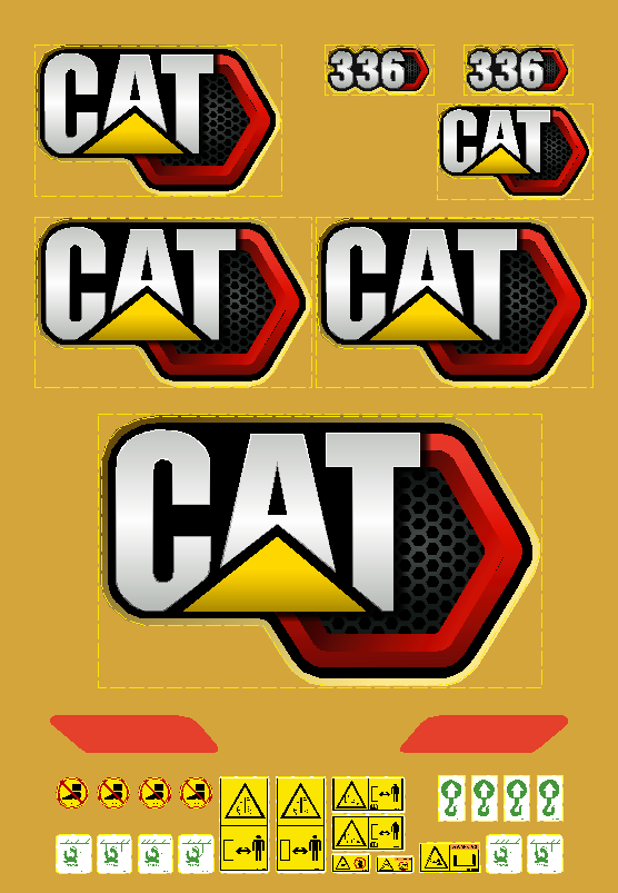 Cat Excavator 336 Decal Packages