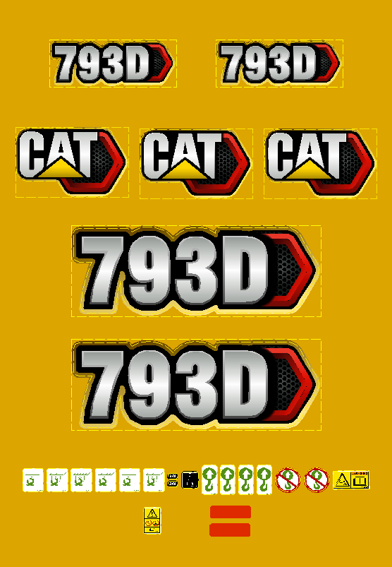 Cat Off Highway Truck 793D Decal Packages