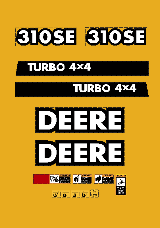 Deere Backhoe Loaders 310SE Decal Packages