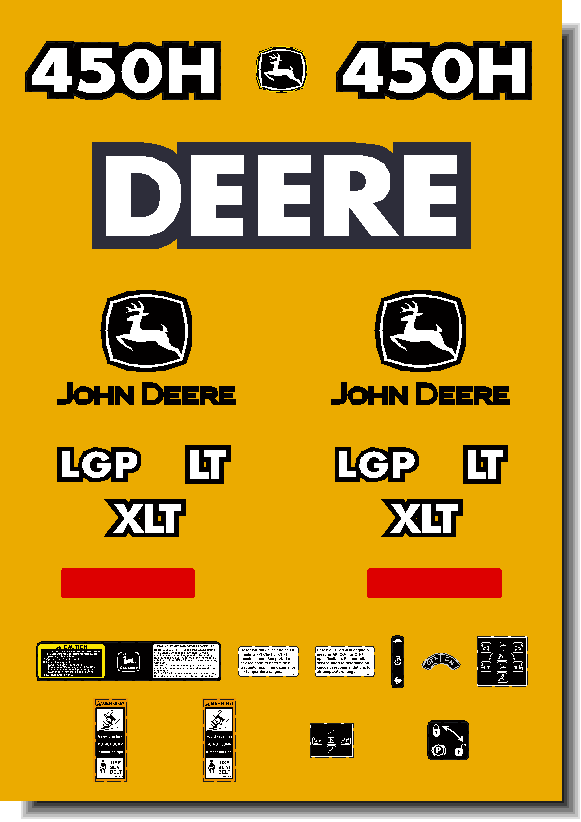 Deere Track Dozers 450H Decal Packages