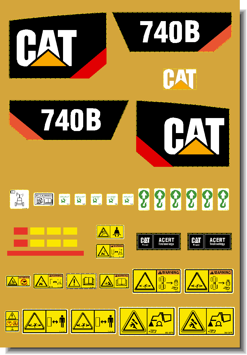 Cat Off Highway Truck 740B Decal Packages