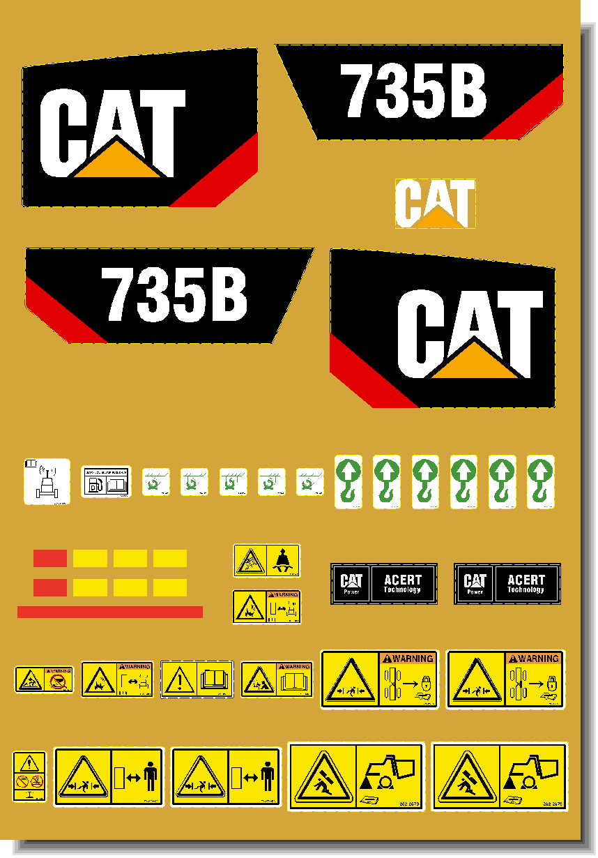 Cat Off Highway Truck 735B Decal Packages