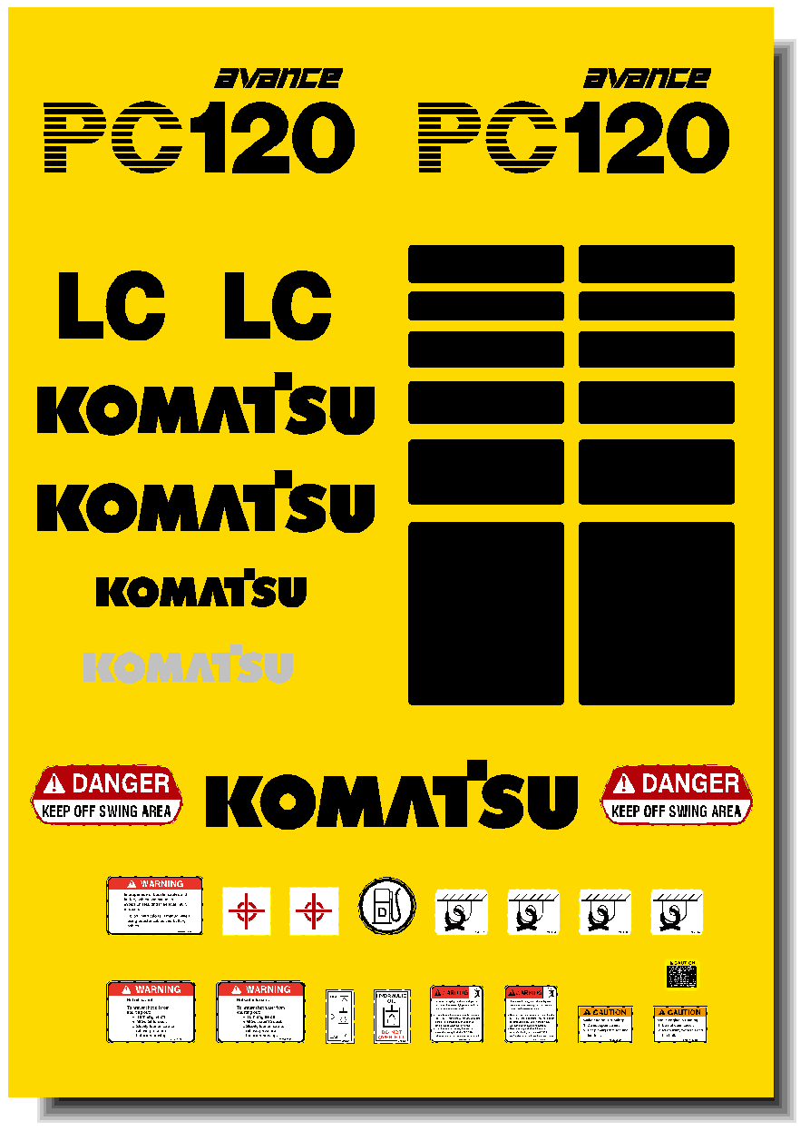 Komatsu Excavator PC120-6 Decal Packages