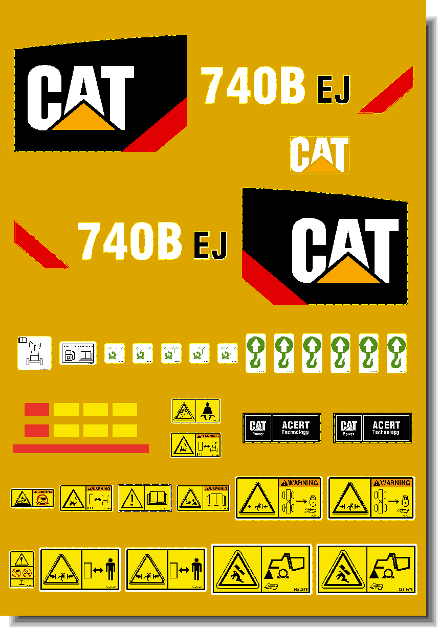 Cat Off Highway Truck 740B Decal Packages