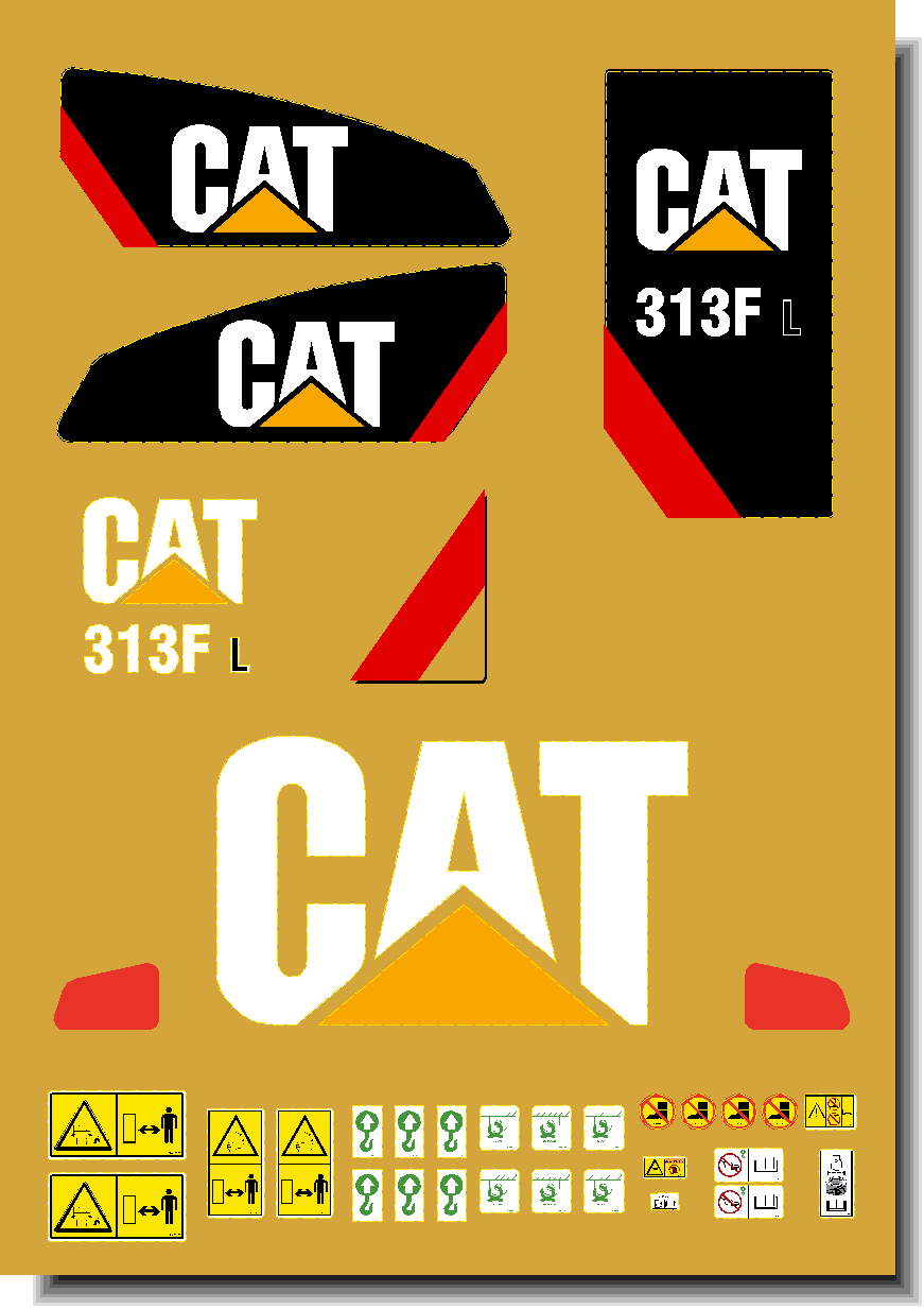 Cat Excavator 313F L Decal Packages