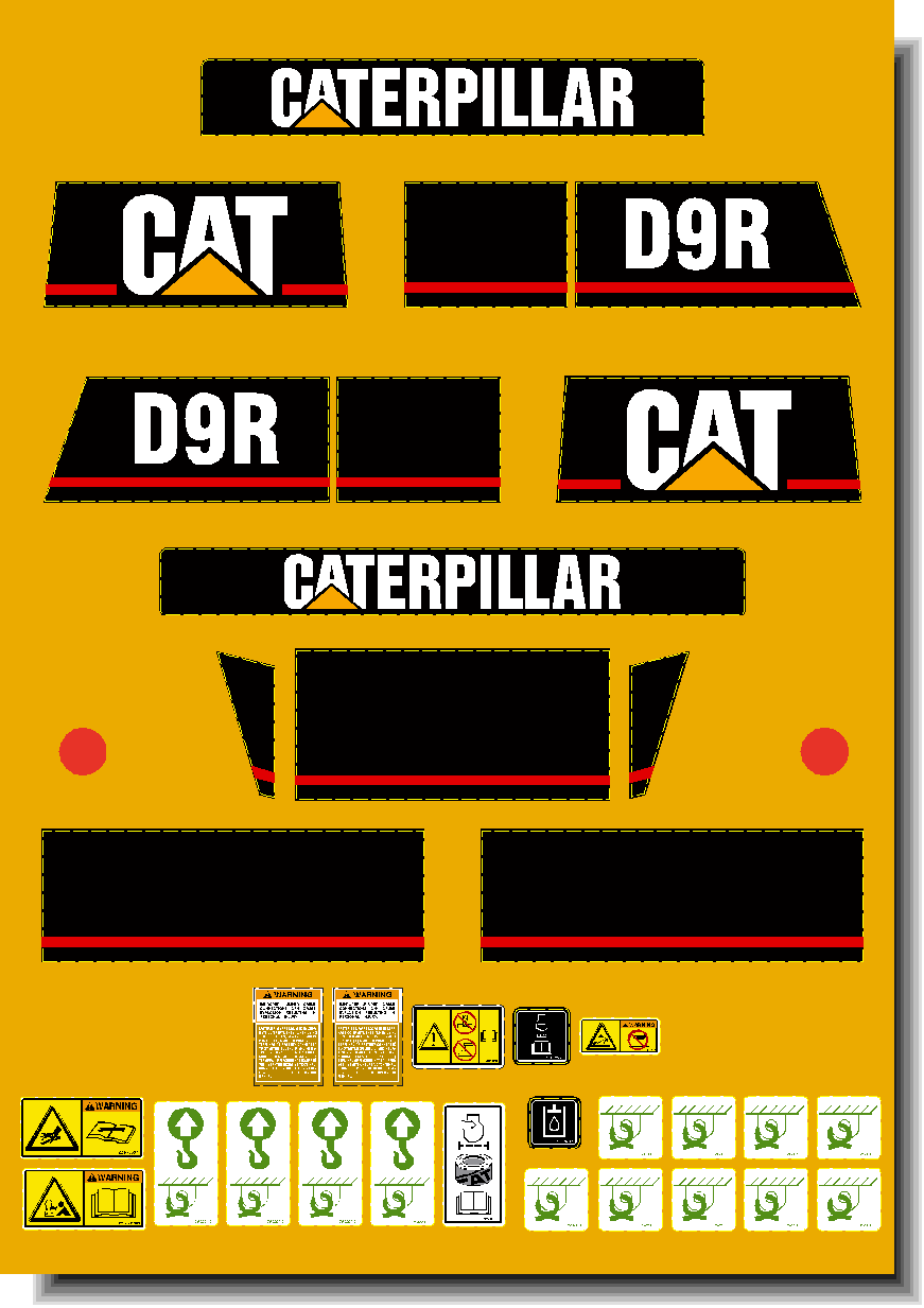 Cat Track Dozers D9R Decal Packages