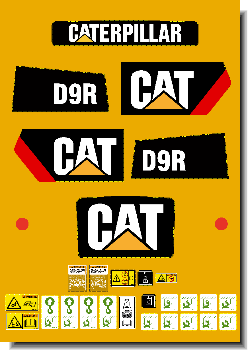 Cat Track Dozers D9R Decal Packages