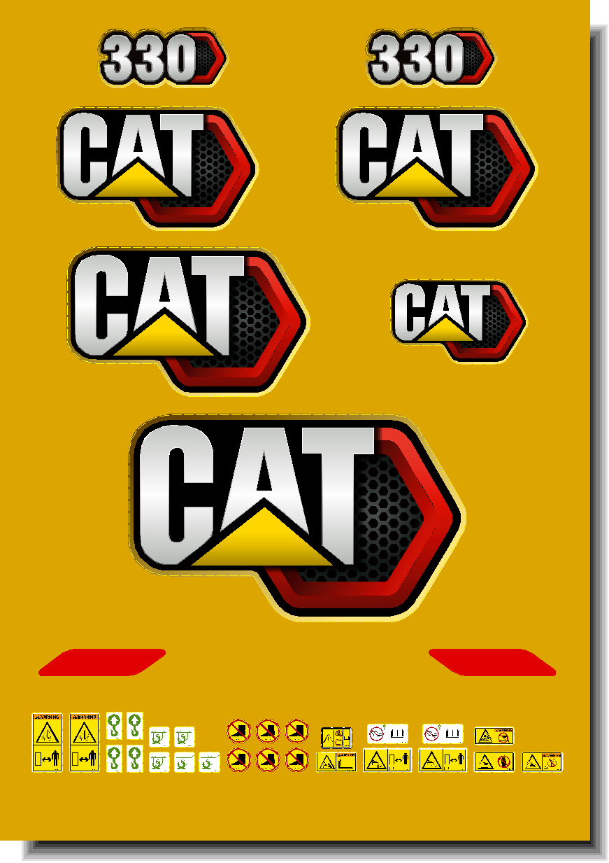 Cat Excavator 330 Decal Packages