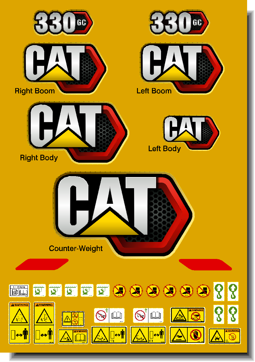 Cat Excavator 330 GC Decal Packages