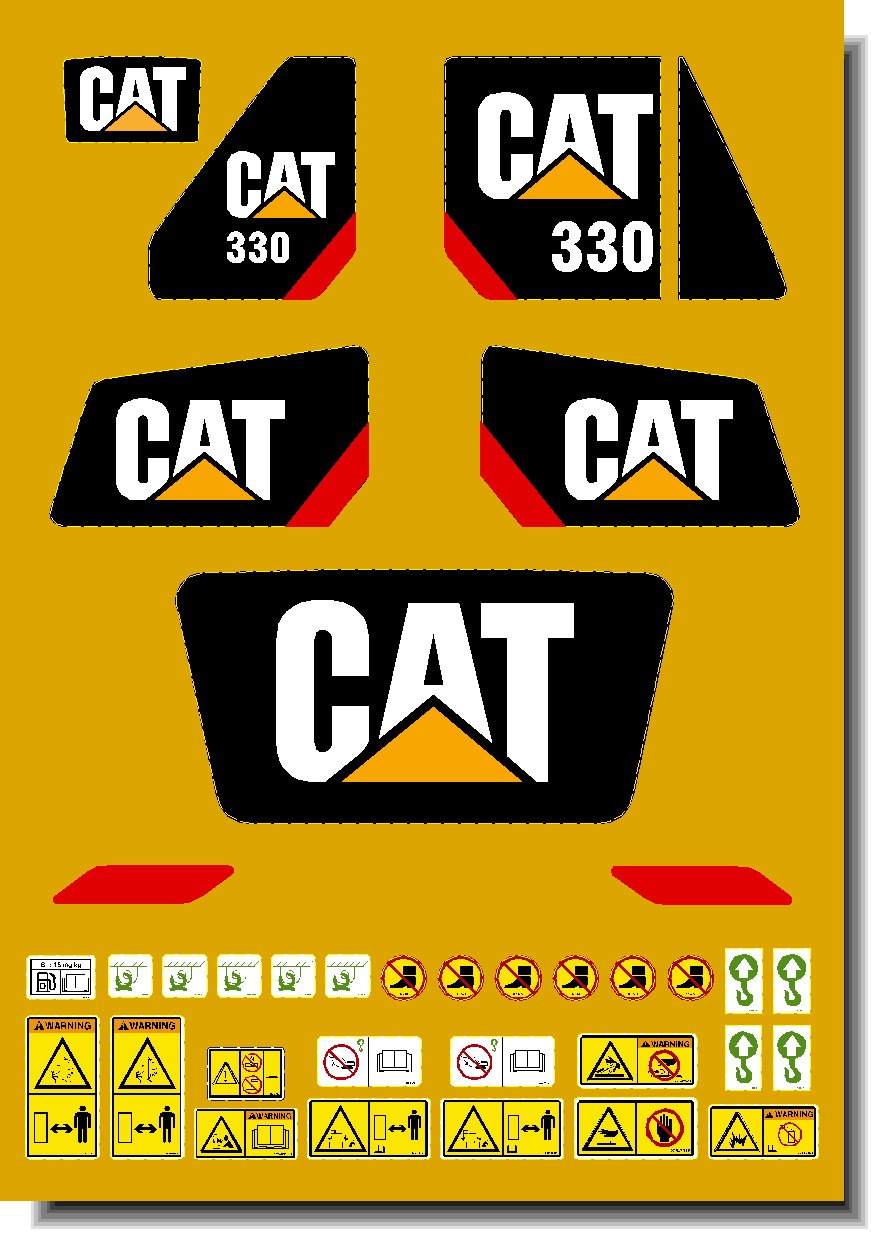 Cat Excavator 330 Decal Packages