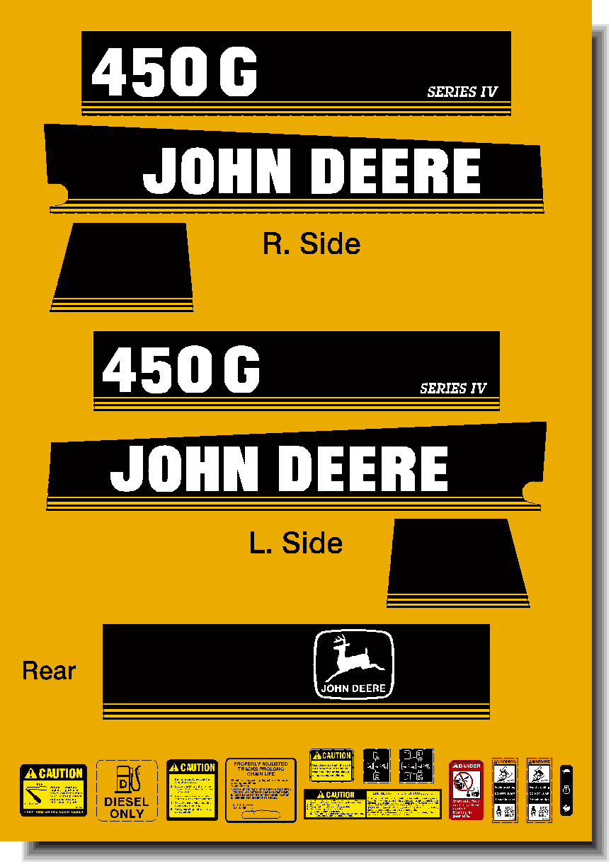 Deere Track Dozers 450G IV Decal Packages