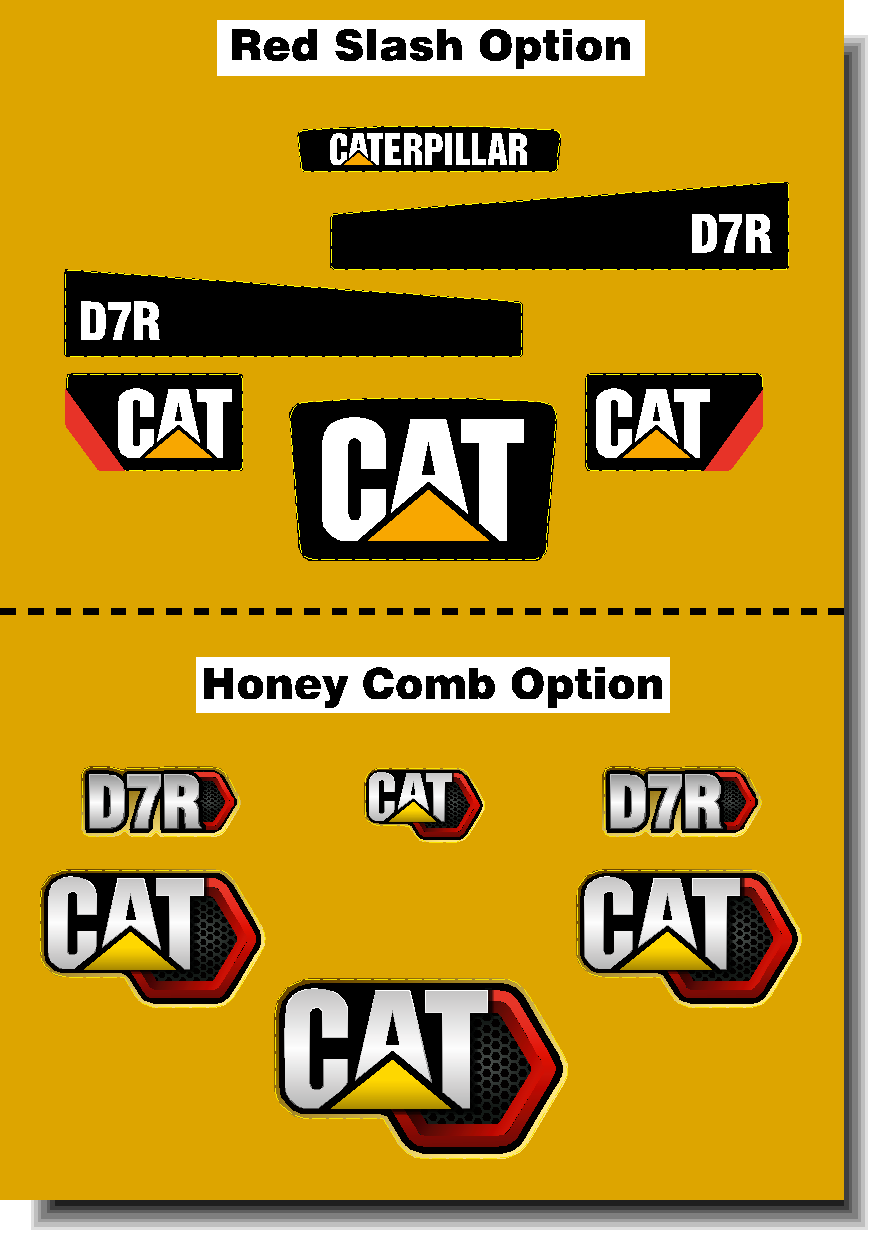 Cat Track Dozers D7R Decal Packages