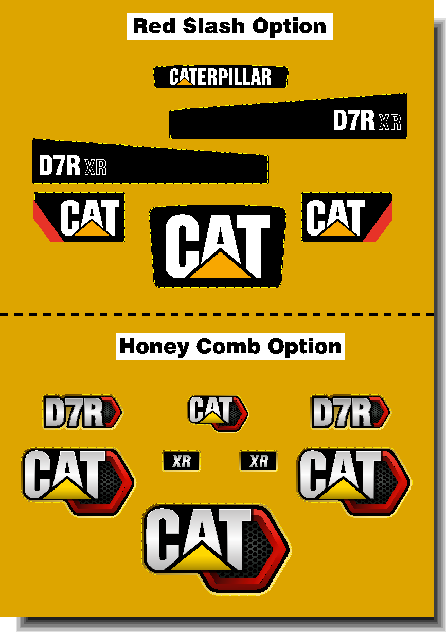 Cat Track Dozers D7R Decal Packages