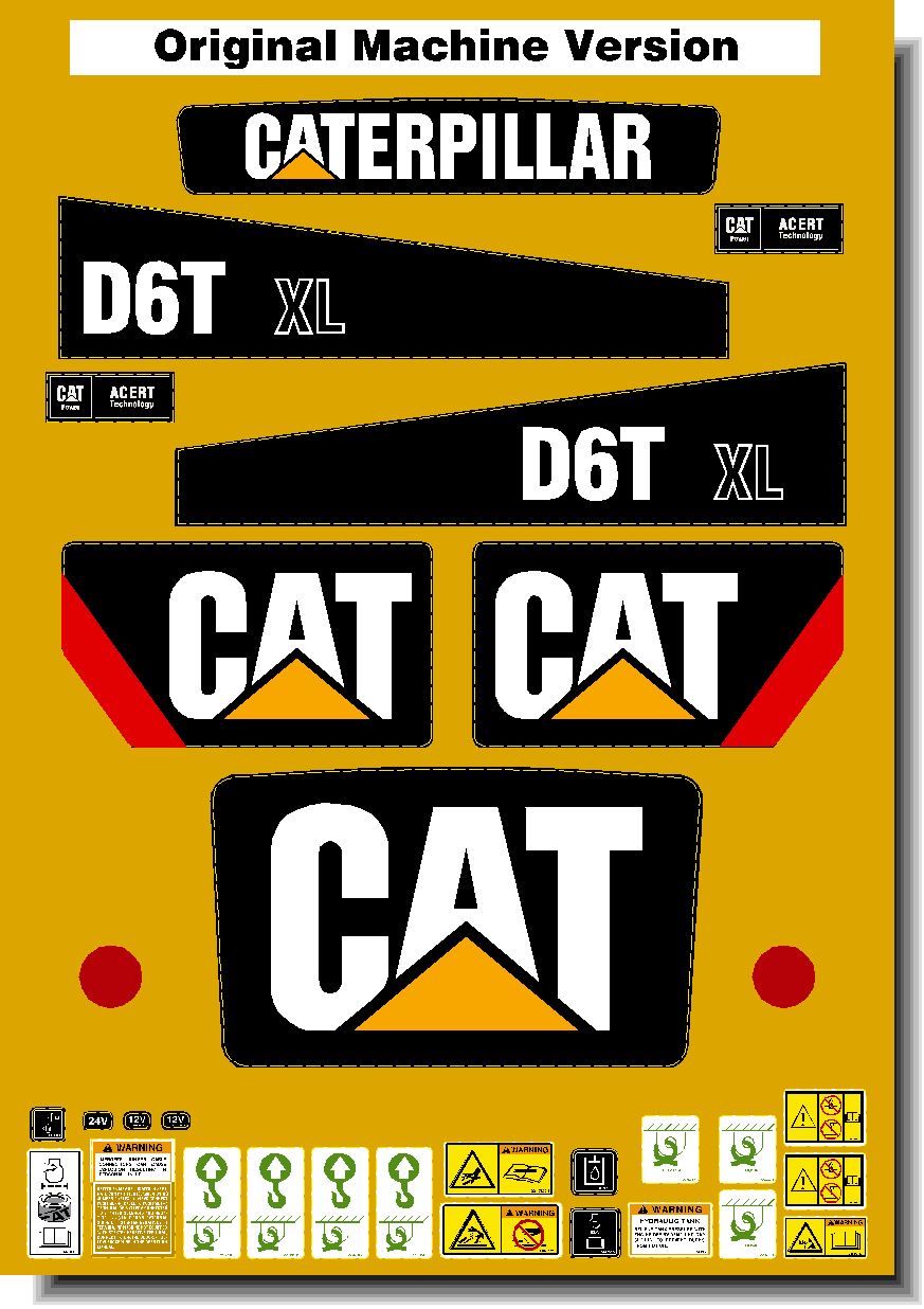 Cat Track Dozers D6T XL Decal Packages