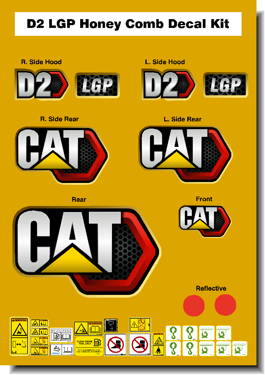 Cat Track Dozers D2 Decal Packages