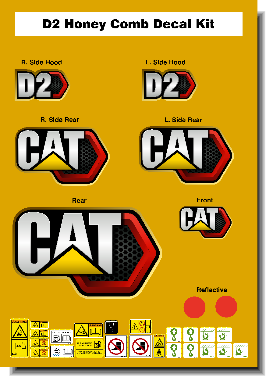 Cat Track Dozers D2 Decal Packages