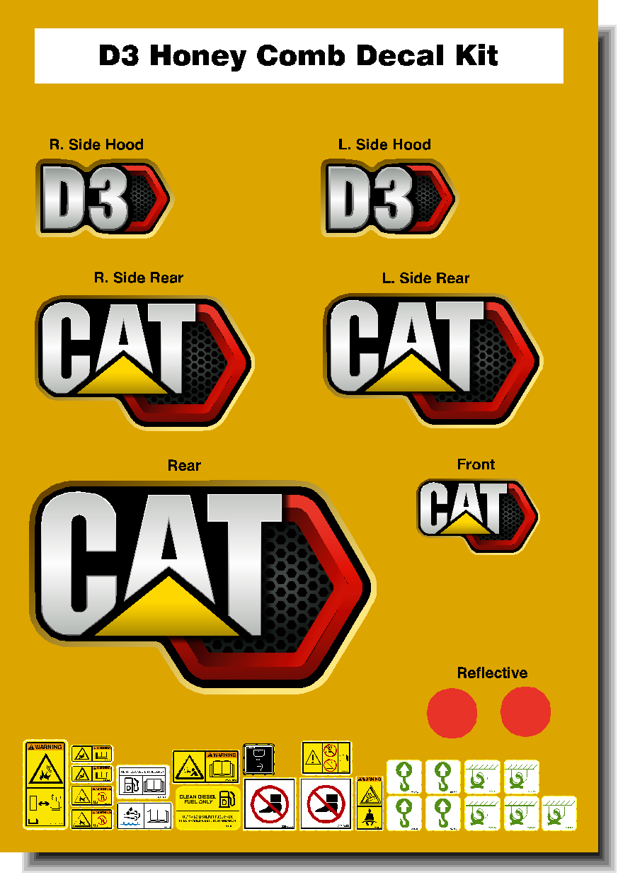Cat Track Dozers D3 Decal Packages