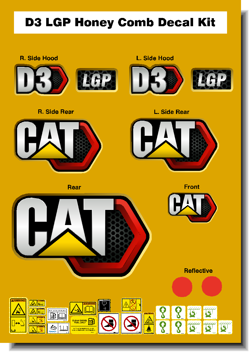 Cat Track Dozers D3 Decal Packages