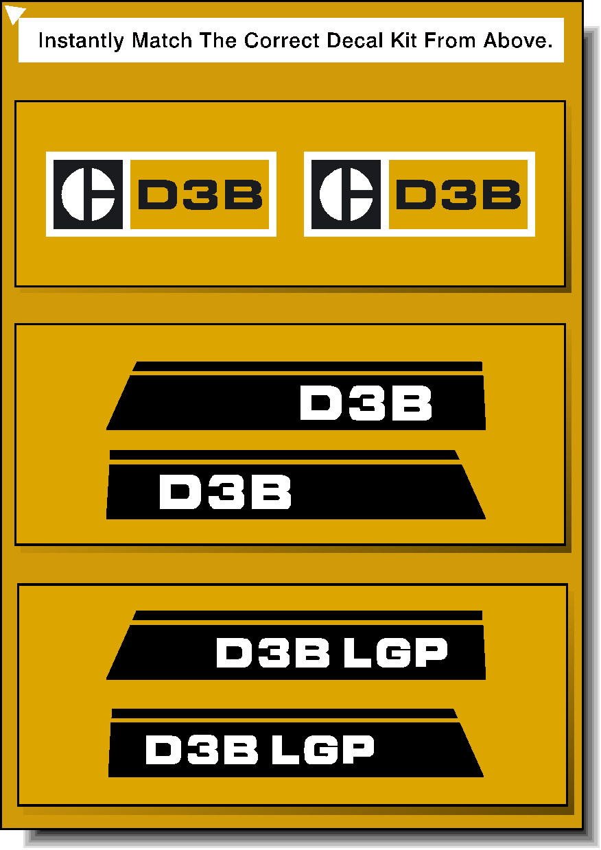 Cat Track Dozers D3B Decal Packages