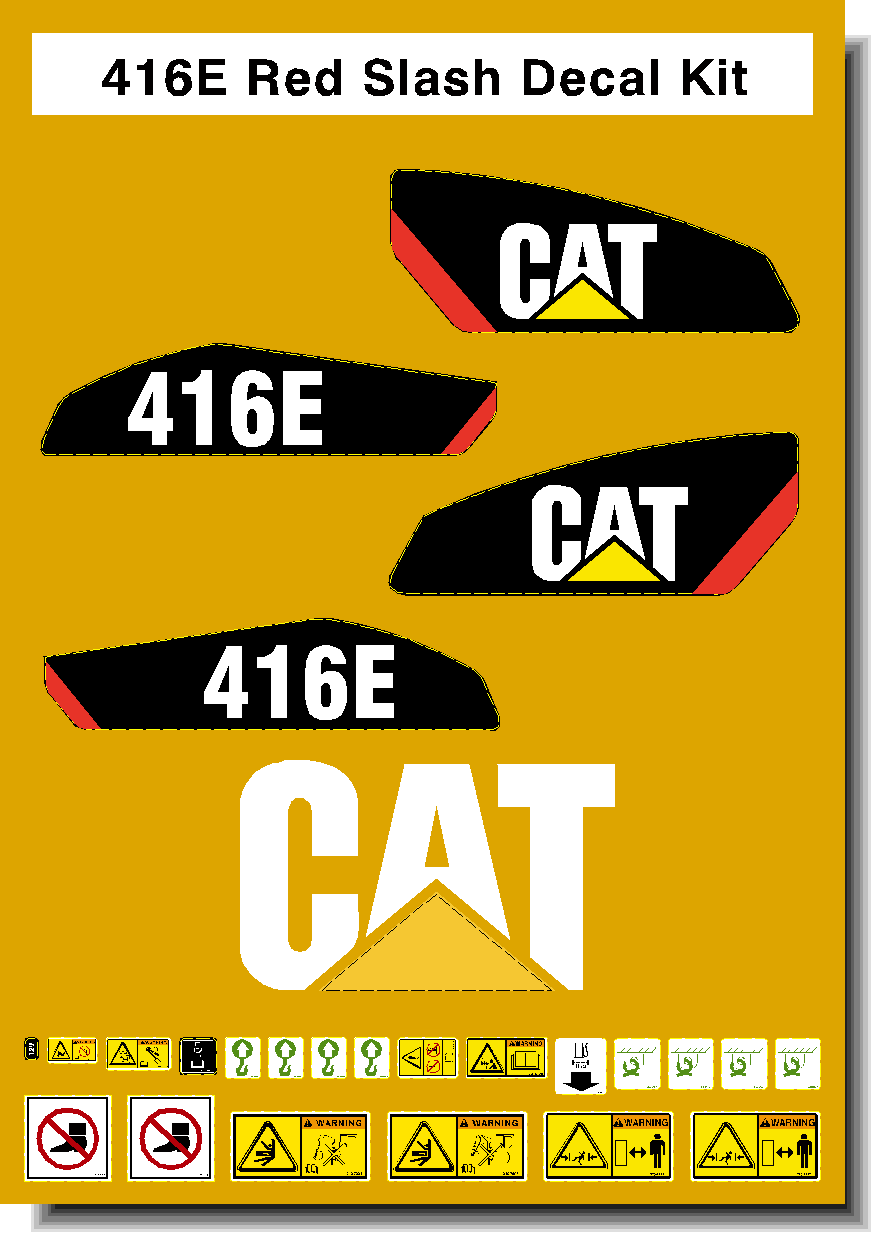 Cat Loader Backhoes 416E Decal Packages