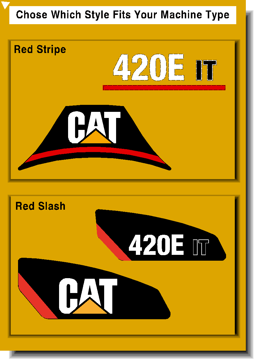 Cat Loader Backhoes 420E IT Decal Packages