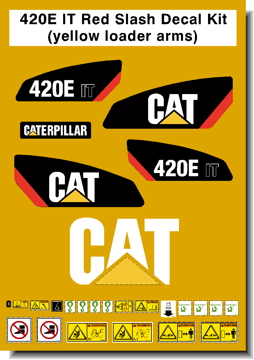 Cat Loader Backhoes 420E IT Decal Packages