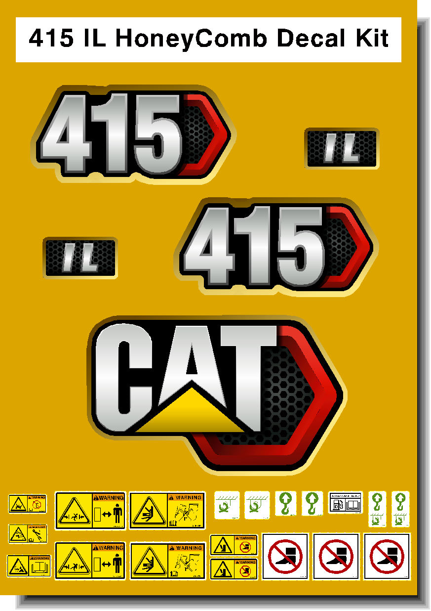 Cat Loader Backhoes 415 IL Decal Packages