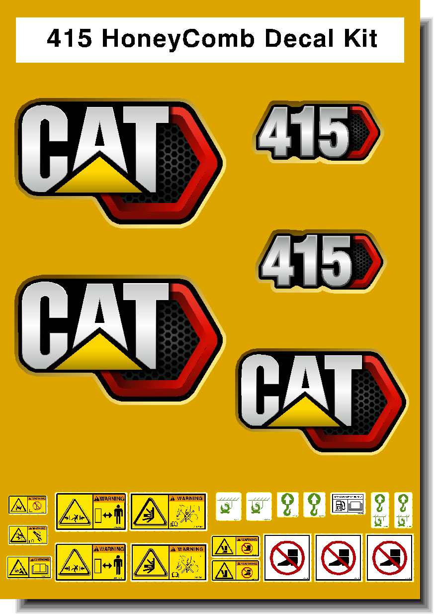 Cat Loader Backhoes 415 Decal Packages