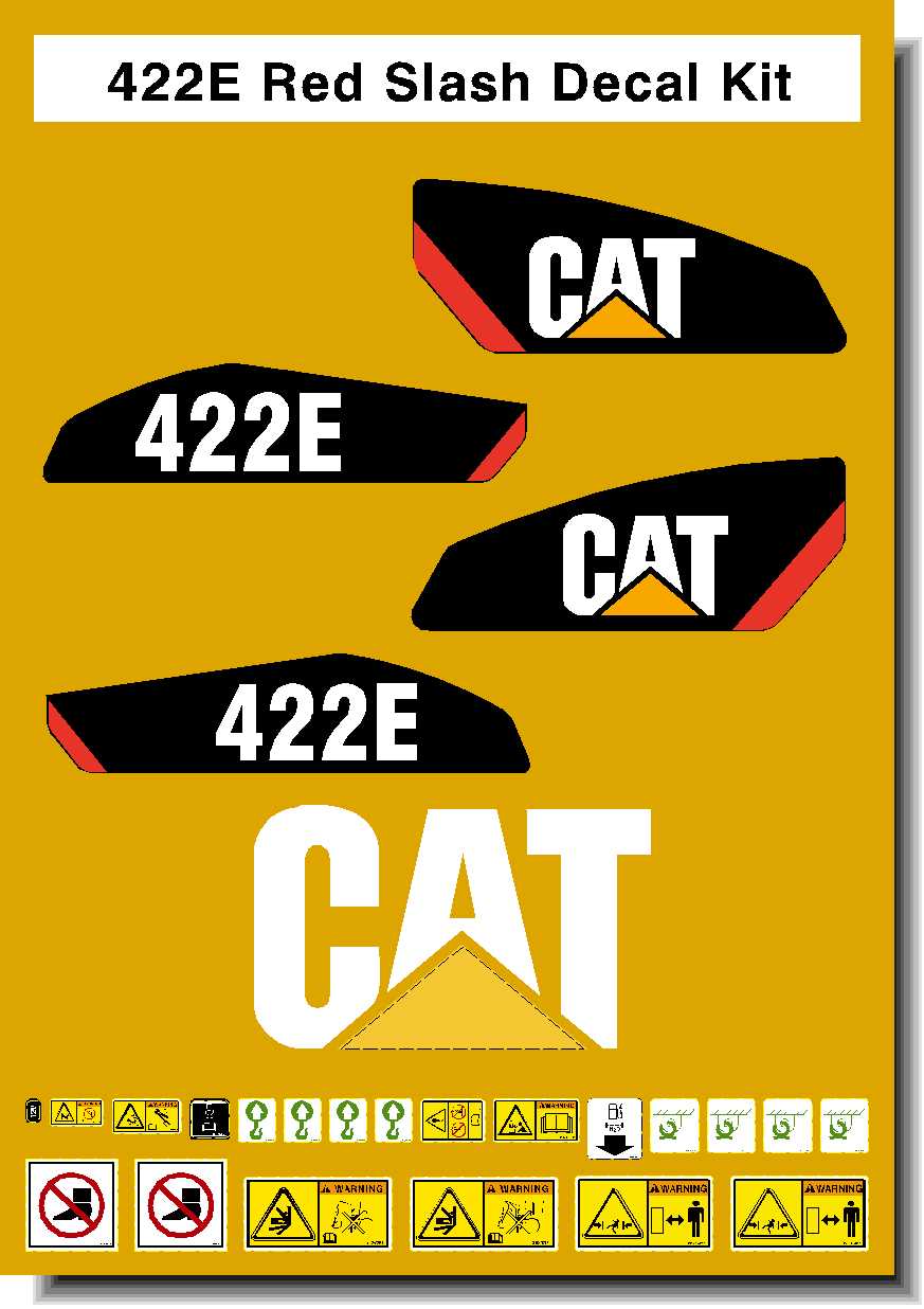 Cat Loader Backhoes 422E Decal Packages