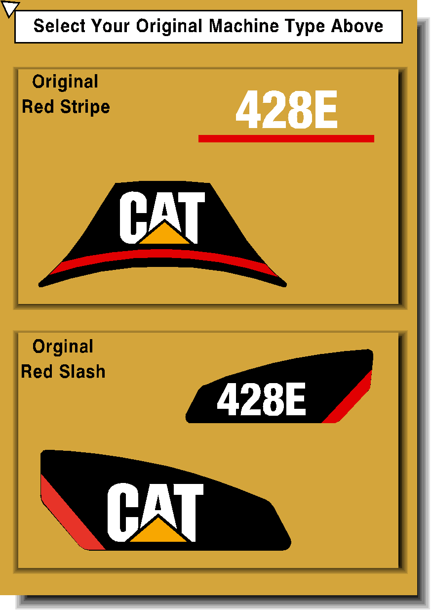 Cat Loader Backhoes 428E Decal Packages