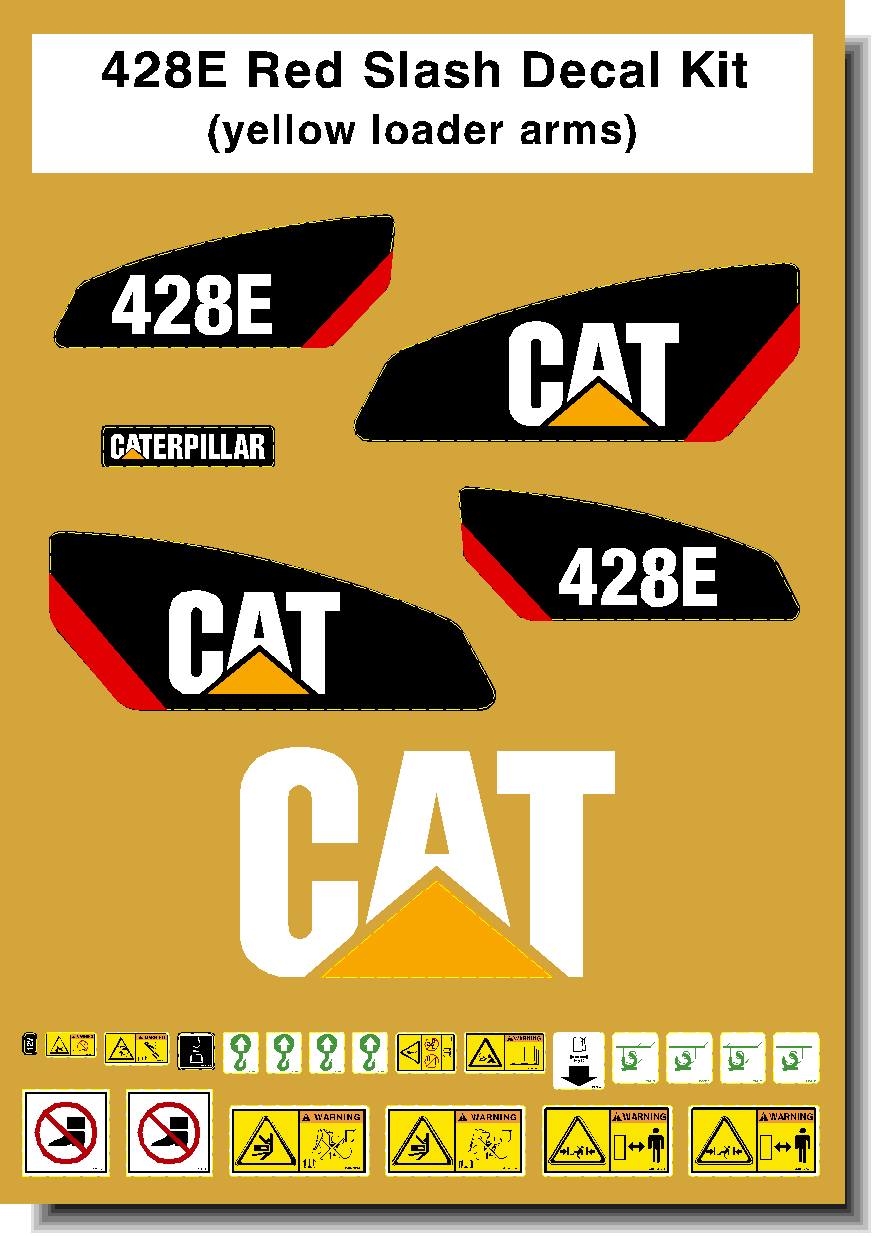 Cat Loader Backhoes 428E Decal Packages