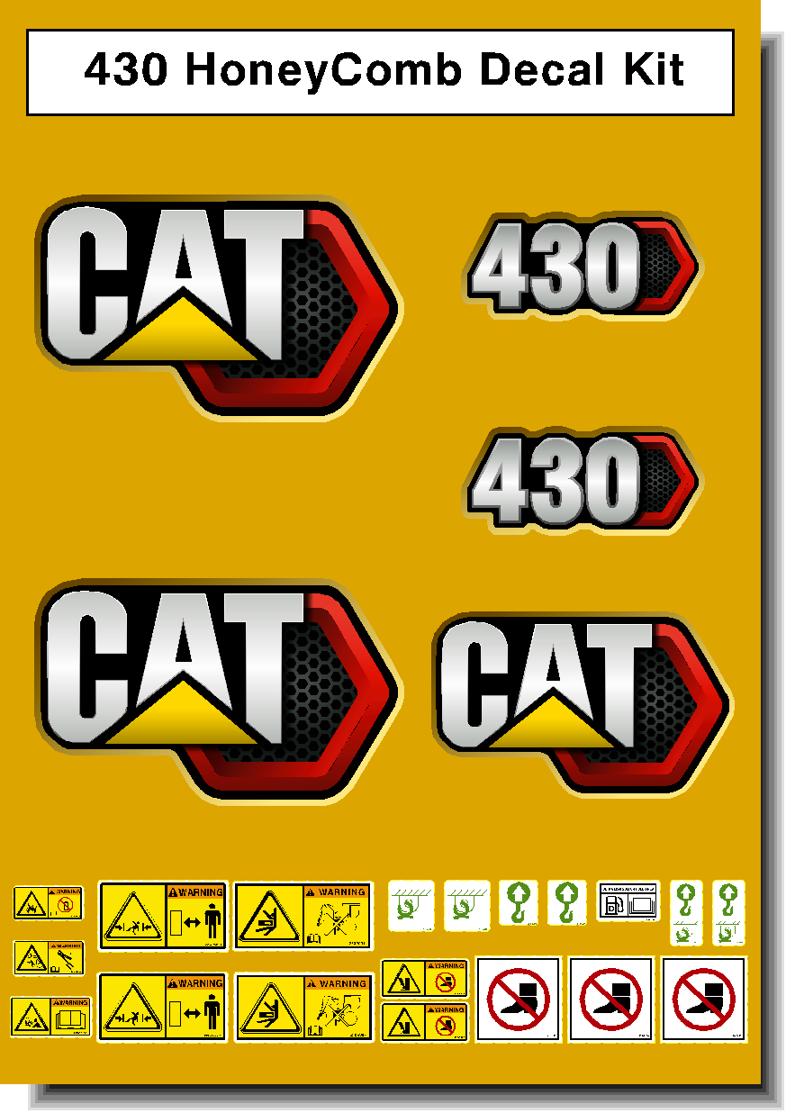 Cat Loader Backhoes 430 Decal Packages