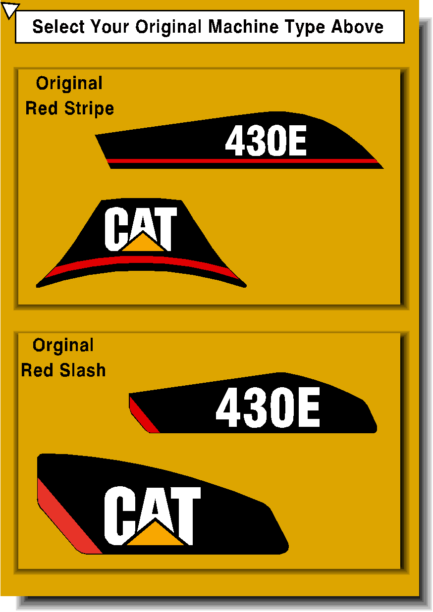 Cat Loader Backhoes 430E Decal Packages