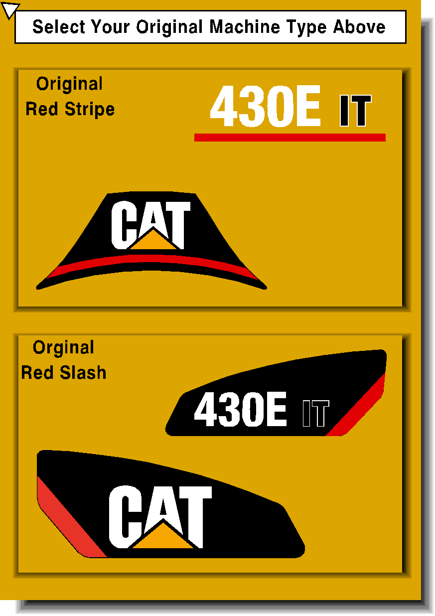 Cat Loader Backhoes 430E IT Decal Packages