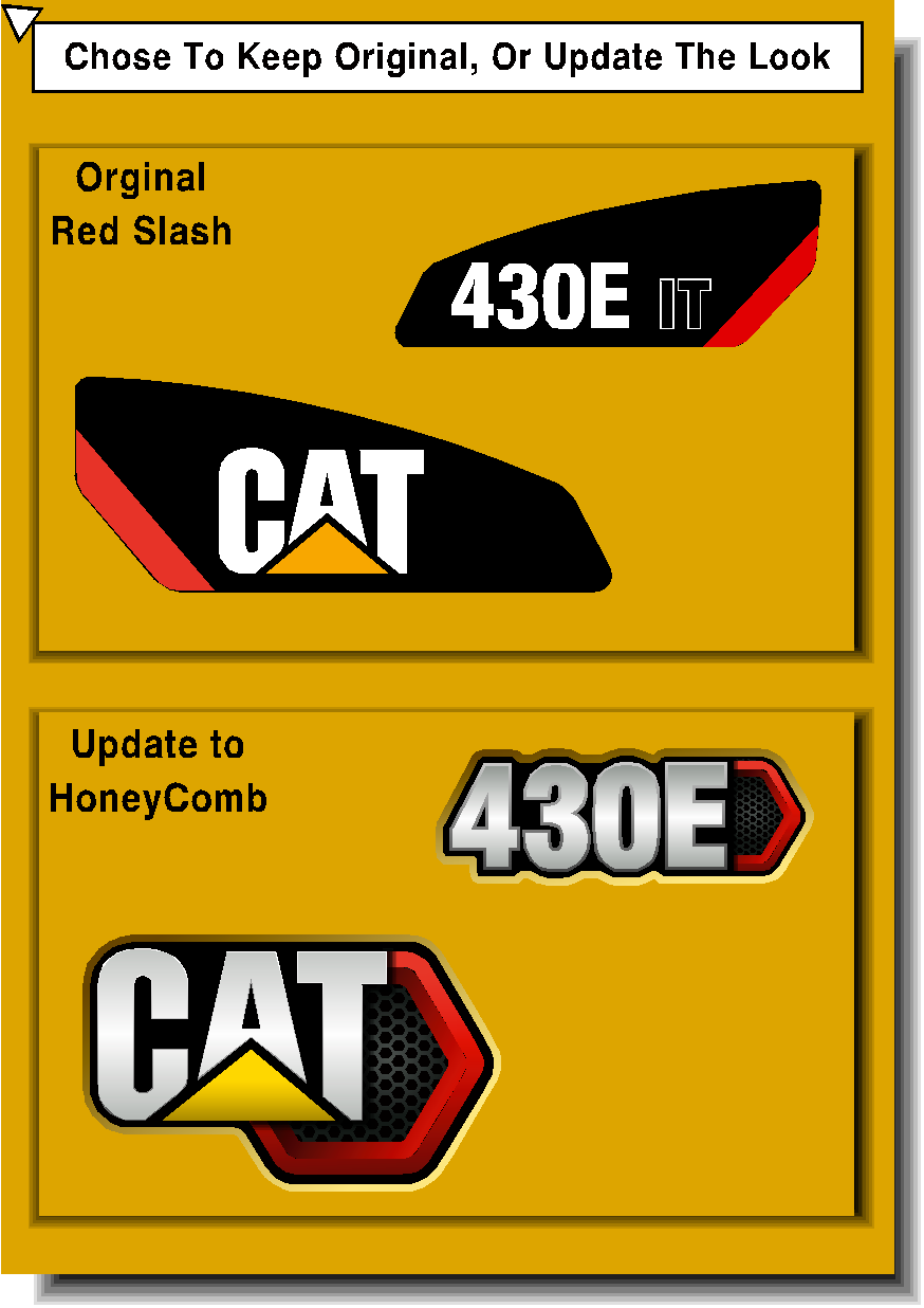 Cat Loader Backhoes 430E IT Decal Packages