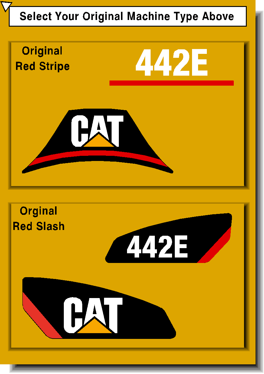 Cat Loader Backhoes 442E Decal Packages