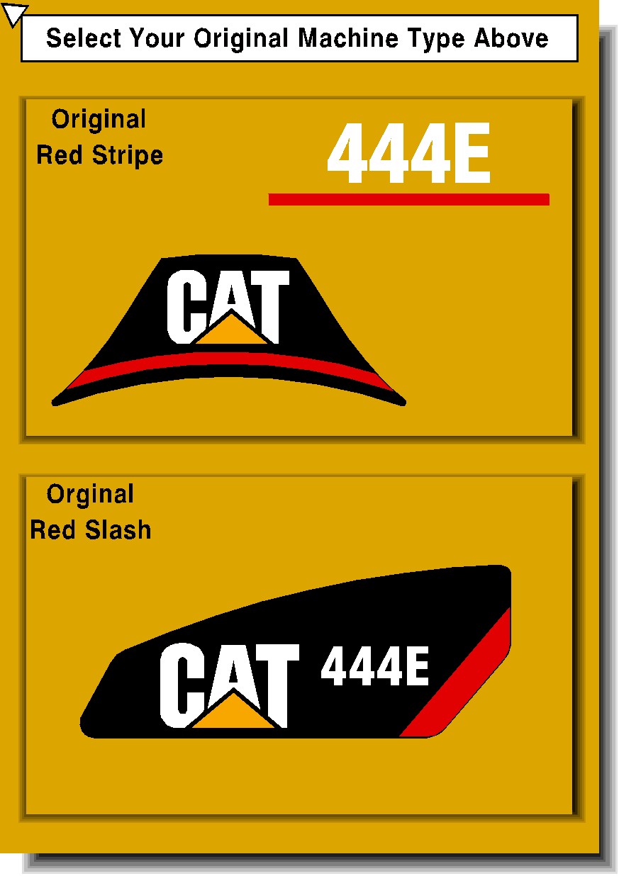 Cat Loader Backhoes 444E Decal Packages