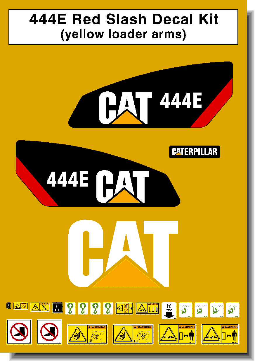 Cat Loader Backhoes 444E Decal Packages