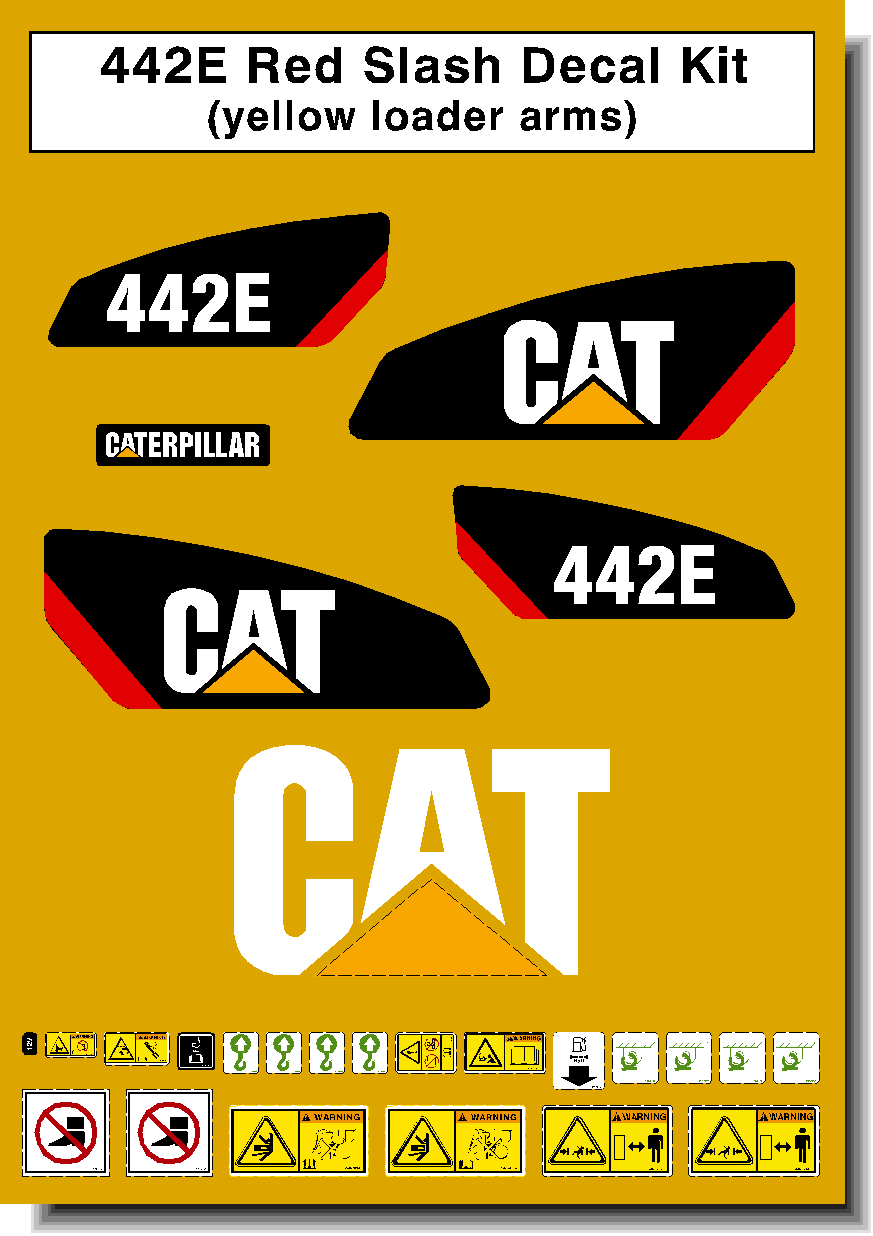 Cat Loader Backhoes 442E Decal Packages