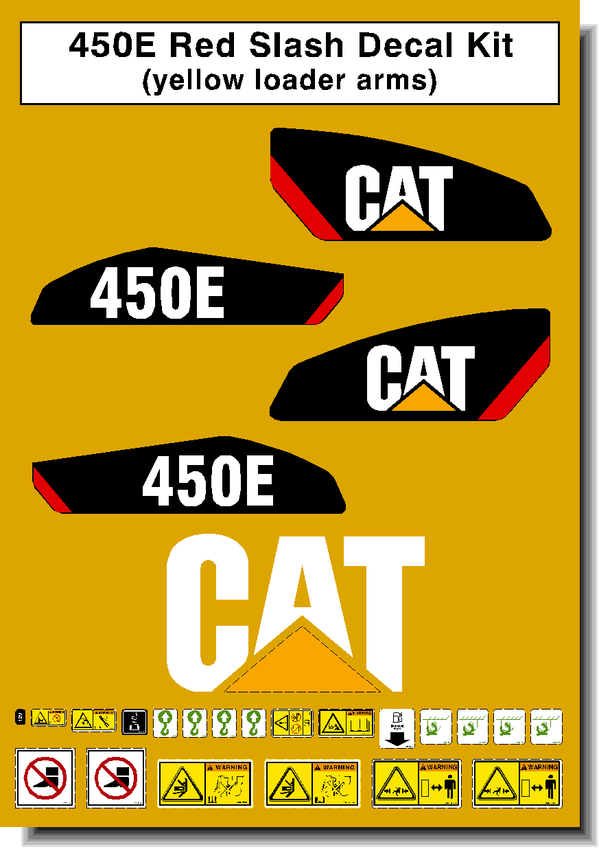 Cat Loader Backhoes 450E Decal Packages