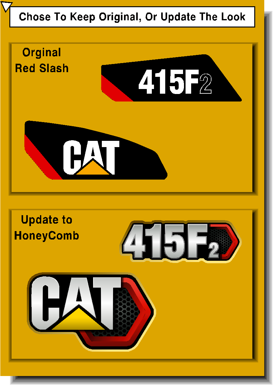 Cat Loader Backhoes 415F 2 Decal Packages