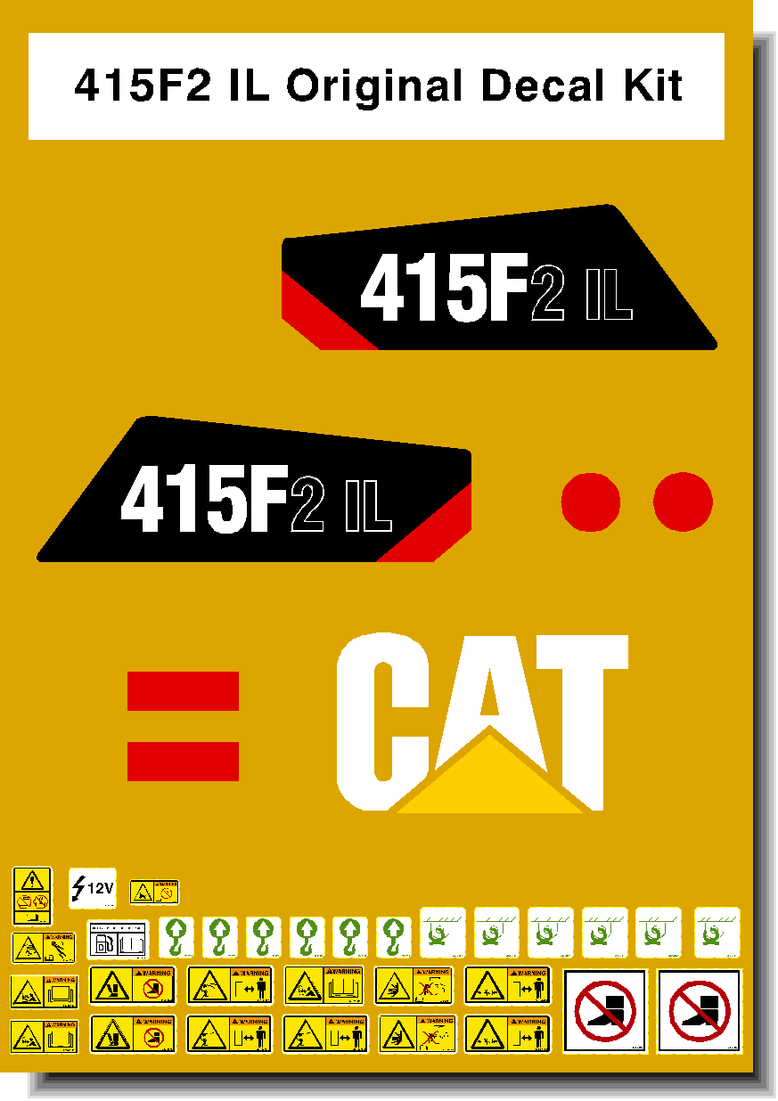 Cat Loader Backhoes 415 2 IL Decal Packages