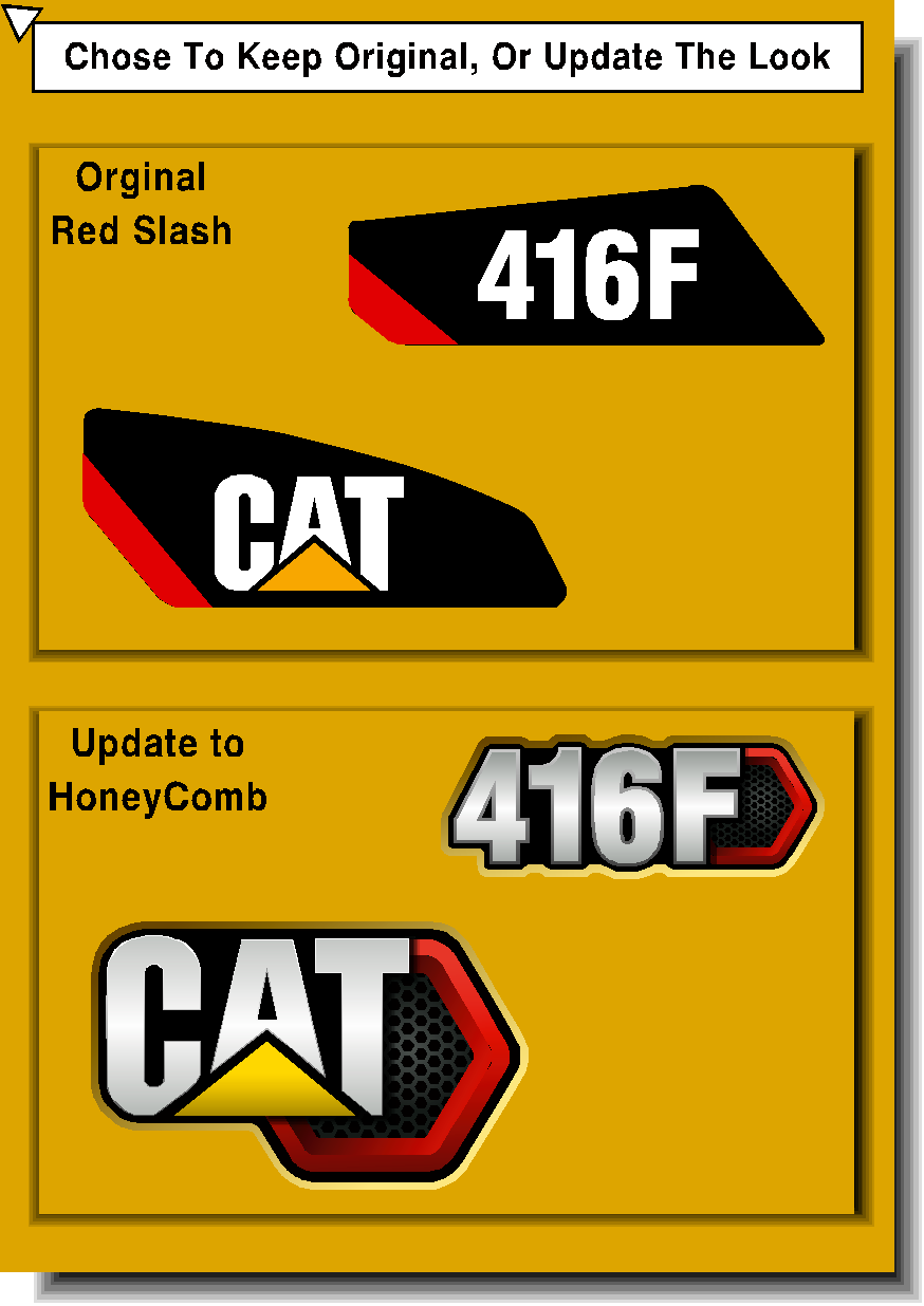 Cat Loader Backhoes 416F Decal Packages