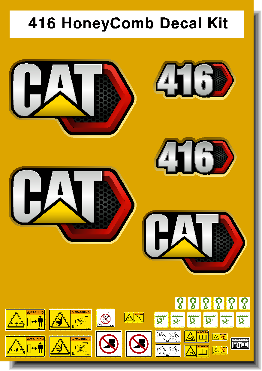 Cat Loader Backhoes 416 Decal Packages