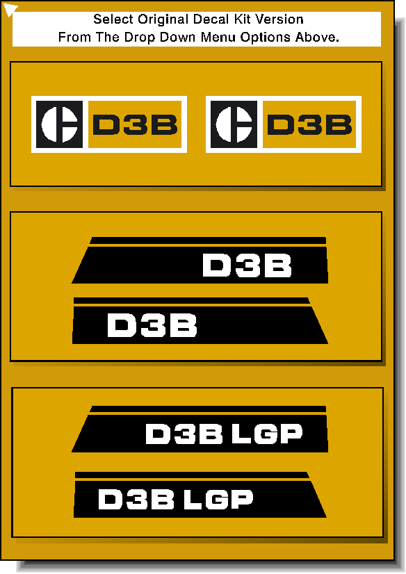 Cat Track Dozers D3B Decal Packages